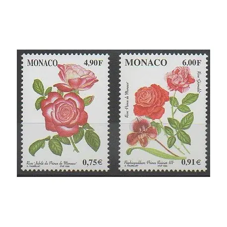Monaco - 1999 - No 2194/2195 - Roses - Orchidées Affaire À Saisir