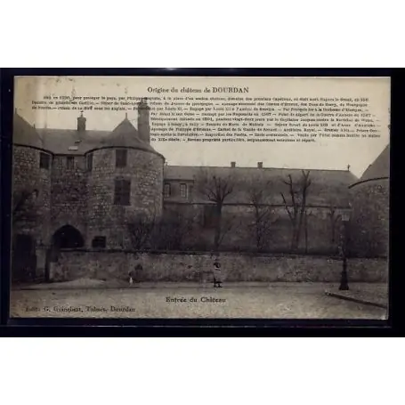 Livraison Gratuite Carte postale 91 - Dourdan - Entree du chateau - Voyage - Dos divise