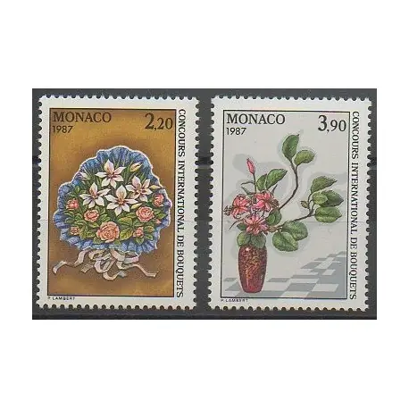 Nouvel Arrivage Monaco - 1986 - No 1551/1552 - Roses - Fleurs