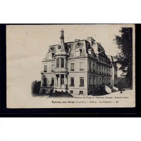 Carte postale 91 - Epinay-sur-Orge - Sillery - le chateau - Non voyage - Dos divise Vente Directe