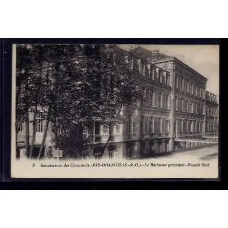 Retour Gratuit Carte postale 91 - Ris-Orangis - Sanatorium des cheminots - le batiment principal - facad