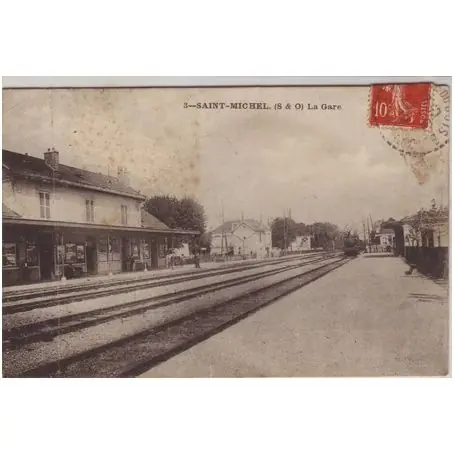 Carte postale 91 - Saint Michel - La gare Solde