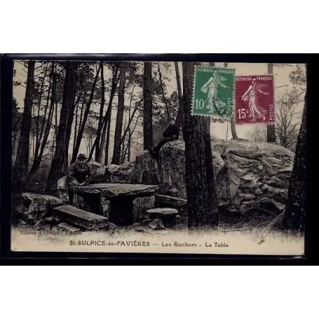 Nouvelle Collection Carte postale 91 - St-Sulpice-de-Favieres - les rochers - la table - Voyage - Dos divise