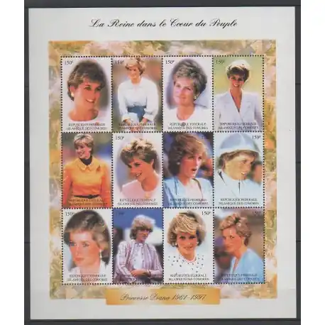 Garantie Incluse Comores - 1998 - No 603/614 - Royauté