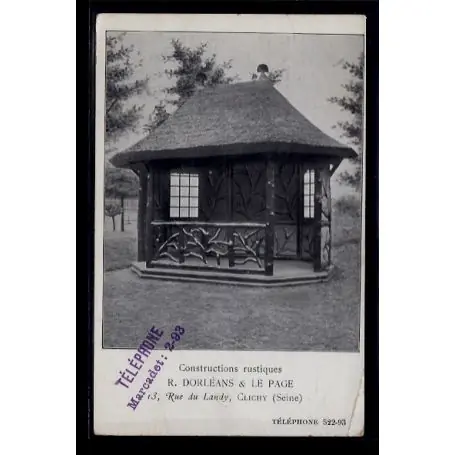 Top Qualité Carte postale 92 - Clichy - Constructions rustiques - Non voyage - Dos divise