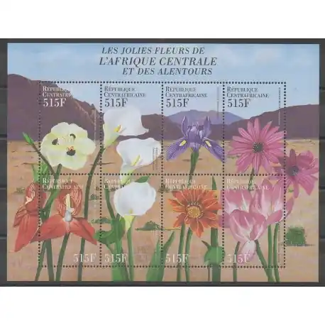 Top Qualité Centrafricaine (République) - 1999 - No 1618DY/1618EF - Fleurs