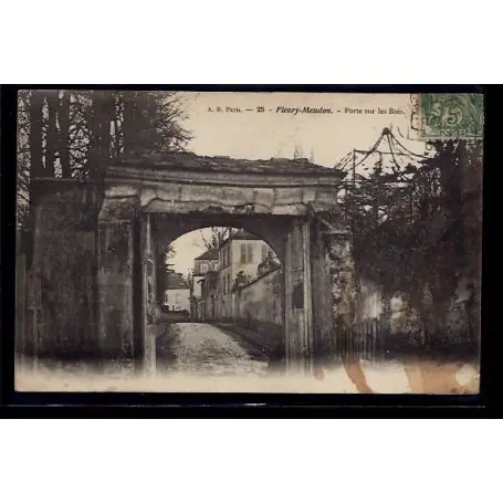 En Vogue Carte postale 92 - Fleury-Meudon - Porte sur les bois - Voyage - Dos divise