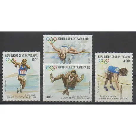 Garantie Incluse Centrafricaine (République) - 1987 - No PA361/PA364 - Sports divers