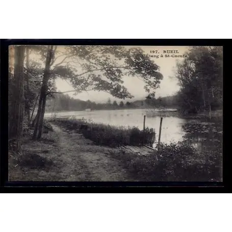 Dernier Modèle Carte postale 92 - Reuil - l' etang a St-Cucufa - Non voyage - Dos divise