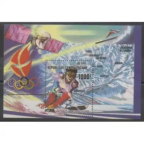 Nouvelle Collection Centrafricaine (République) - 1990 - No BF102 - Jeux olympiques d'hiver