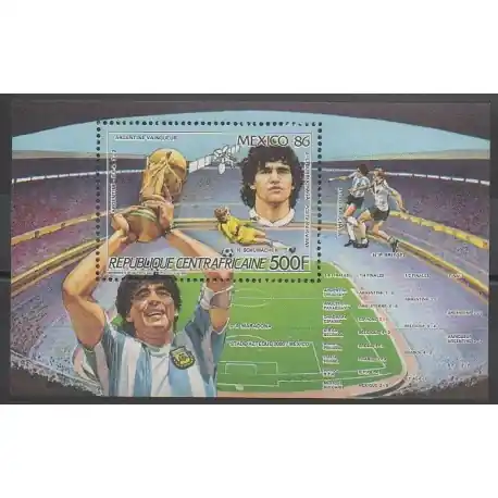Centrafricaine (République) - 1986 - No BF86 - Coupe du monde de football Original