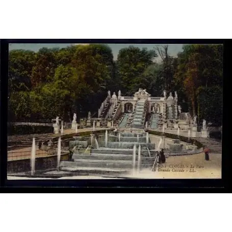 Carte postale 92 - St-Cloud - le phare - la grande cascade - Voyage - Dos divise Expédition Rapide