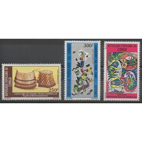 Bon Plan Congo (République du) - 1980 - No PA285/PA287 - Costumes