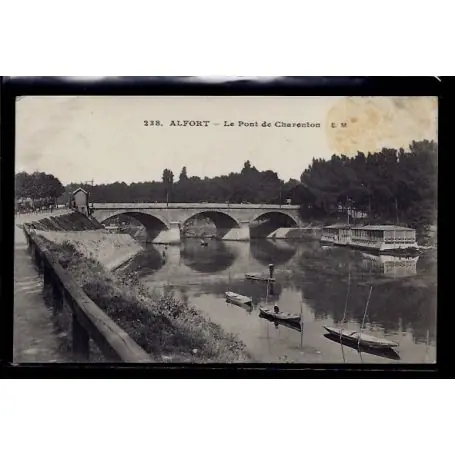 Promotion Saisonnière Carte postale 94 - Alfort - le pont de Charenton - Voyage - Dos divise