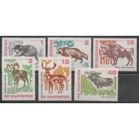 Marque Bulgarie - 1973 - No 2008/2013 - Mammifères