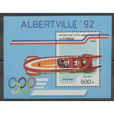 Paiement Sécurisé Congo (République du) - 1989 - No BF45 - Jeux olympiques d'hiver