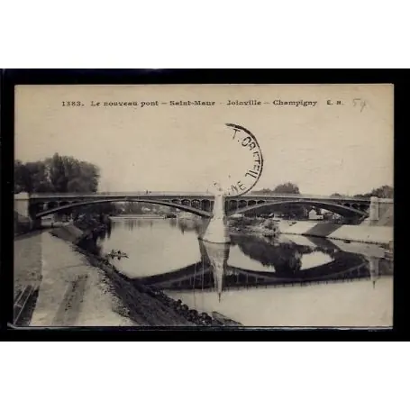 Produit De Marque Carte postale 94 - St-Maur - Joinville - Champigny - Le nouveau pont - Voyage - Dos divis