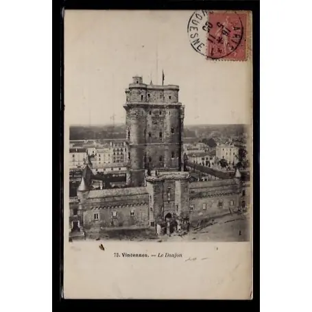 Carte postale 94 - Vincennes - le Donjon - Voyage - Dos divise Solde