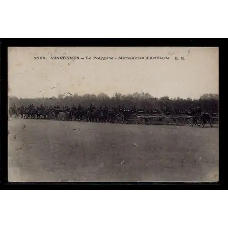 Carte postale 94 - Vincennes - le Polygone - Manoeuvres d' Artillerie - Voyage - Dos divi Offre Exclusive