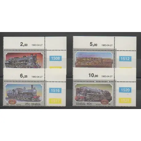 Afrique du Sud - 1983 - No 535/538 - Chemins de fer Prix Cassé