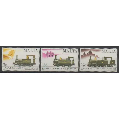 Malte - 1983 - No 661/663 - Chemins de fer Prix Réduit