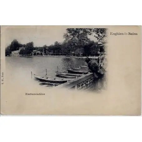 Carte postale 95 - Enghien-les-Bains - Embarcadere - Voyage - Dos non divise Meilleur Prix