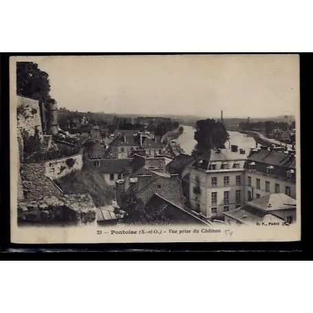 Carte postale 95 - Pontoise - Vue prise du chateau - Non voyage - Dos divise Must-Have