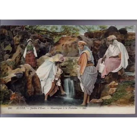 Achat Immédiat Algerie - Alger - Jardin d'essai - Mauresques a la fontaine - Couleur