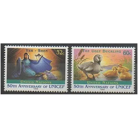 Nations Unies (ONU - New-York) - 1996 - No 708/709 - Enfance Satisfait Ou Remboursé