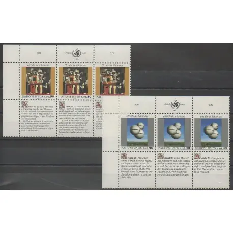 Vente Directe Nations Unies (ONU - Genève) - 1993 - No 249/254 - Droits de l'Homme