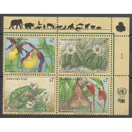 Nations Unies (ONU - Vienne) - 1996 - No 225/228 - Environnement - Fleurs Garantie Incluse
