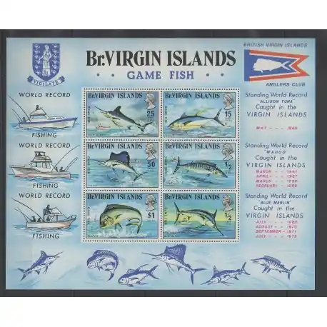 Vierges (Iles) - 1972 - No BF1 - Animaux marins Produit De Marque