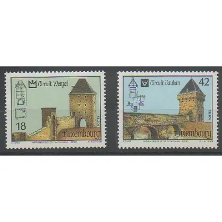 Offre Du Jour Luxembourg - 2000 - No 1462/1463 - Monuments