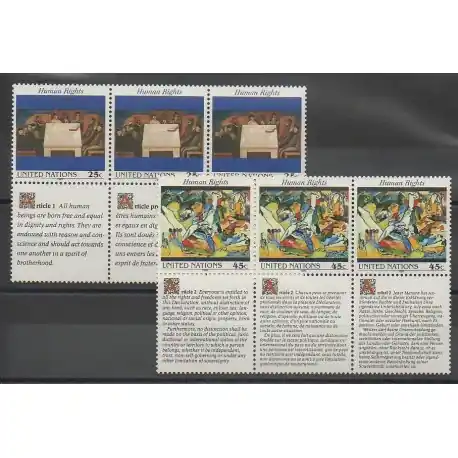 Nations Unies (ONU - New-York) - 1989 - No 563/568 - Droits de l'Homme Acheter Direct