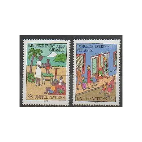 Nations Unies (ONU - New-York) - 1987 - No 510/511 - Santé ou Croix-Rouge Prix Réduit
