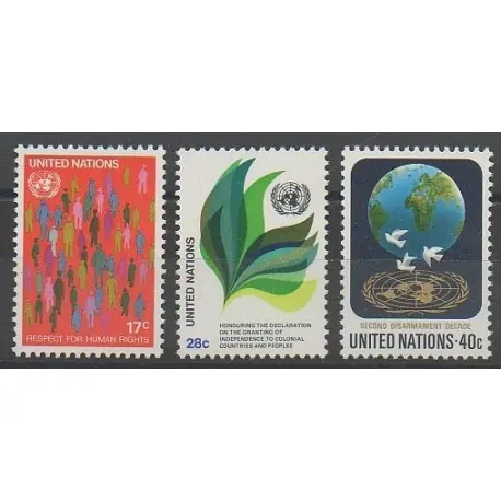 Authentique Nations Unies (ONU - New-York) - 1982 - No 359/361 - Droits de l'Homme