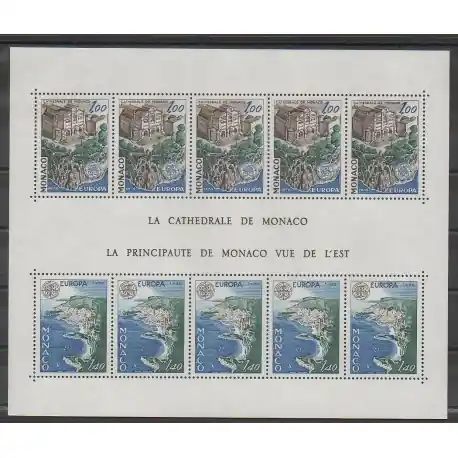 Monaco - Blocs et feuillets - 1978 - No BF14 - Églises - Sites Haute Qualité