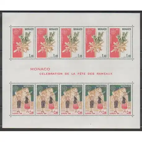 Monaco - Blocs et feuillets - 1981 - Nb BF 19 - Paques Pas Cher
