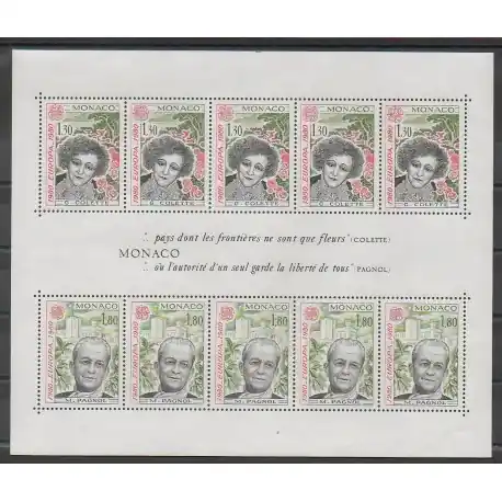 Monaco - Blocs et feuillets - 1980 - No BF18 - Littérature Nouvel Arrivage