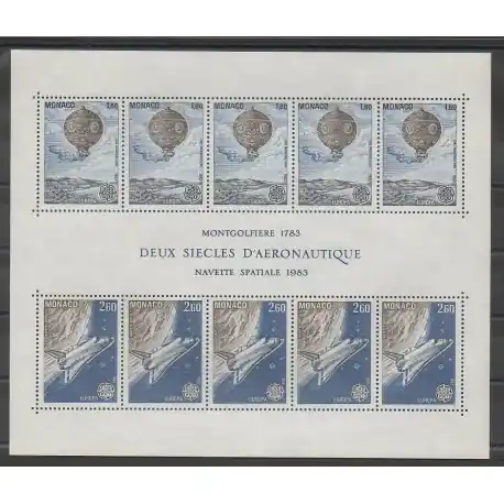 Achetez Aujourd’hui Monaco - Blocs et feuillets - 1983 - No BF25 - Ballons - Dirigeables - Espace