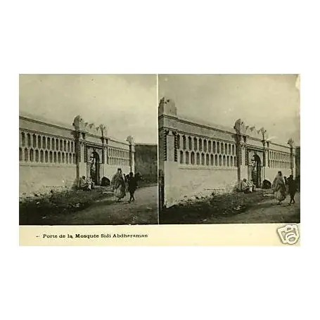 Algerie - Porte de la Mosquee - Stereoscopique Premium