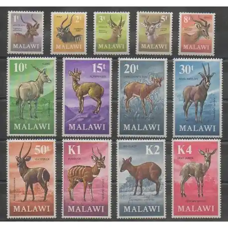 Nouveauté Malawi - 1971 - No 147/159 - Mammifères