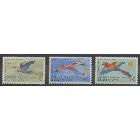 Livraison Mondiale Surinam - 1971 - No 531/533 - Oiseaux - Aviation