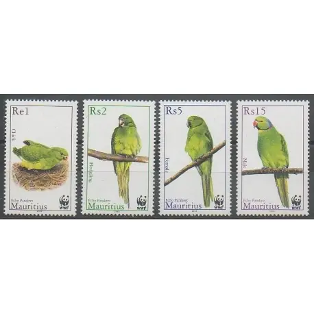 Paiement Sécurisé Maurice - 2003 - No 1005/1008 - Oiseaux - Espèces menacées - WWF