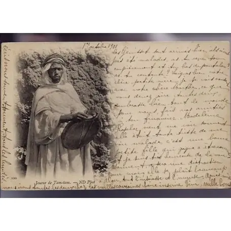 Algerie - Un joueur de Tam-tam - Beau plan - 1901 En Vogue