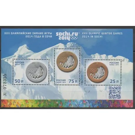 Haute Qualité Russie - 2014 - No BF388 - Jeux olympiques d'hiver