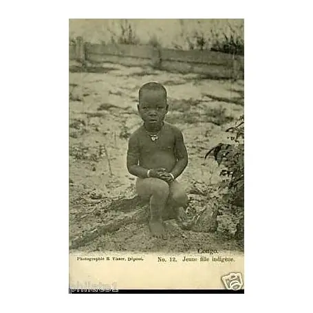 Expédition Rapide Congo - Jeune fille indigene - Seins nus