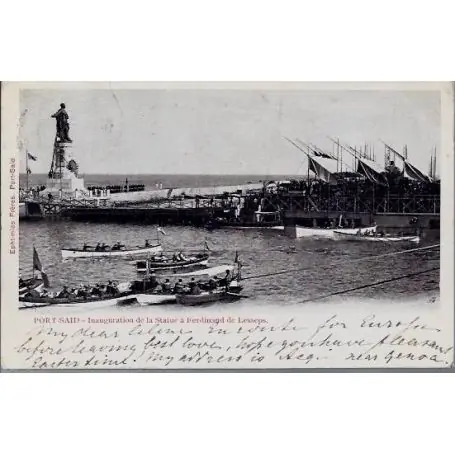 Édition Limitée Egypte - Port Saa¯d - Inauguration de la statue a..