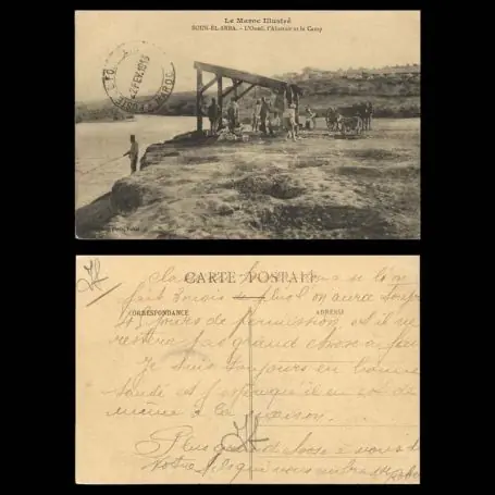 Le Maroc illustre - Souk-El-Arba - L'oued, l'abattoir et le camp - Beau plan anime Prix Promo