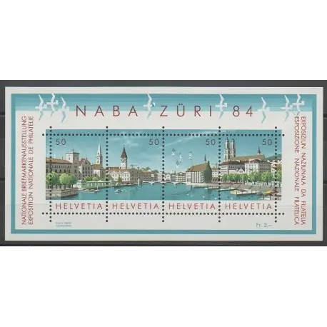 Premium Suisse - 1984 - No BF24 - Exposition - Ponts - Sites